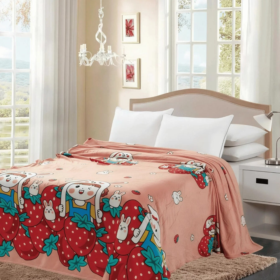Cobija Infantil Matrimonial Antialérgica – Colección Estampada Amiga House (180x210 cm)