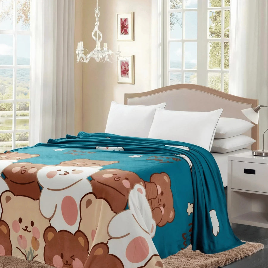 Cobija Infantil Matrimonial Antialérgica – Colección Estampada Amiga House (180x210 cm)