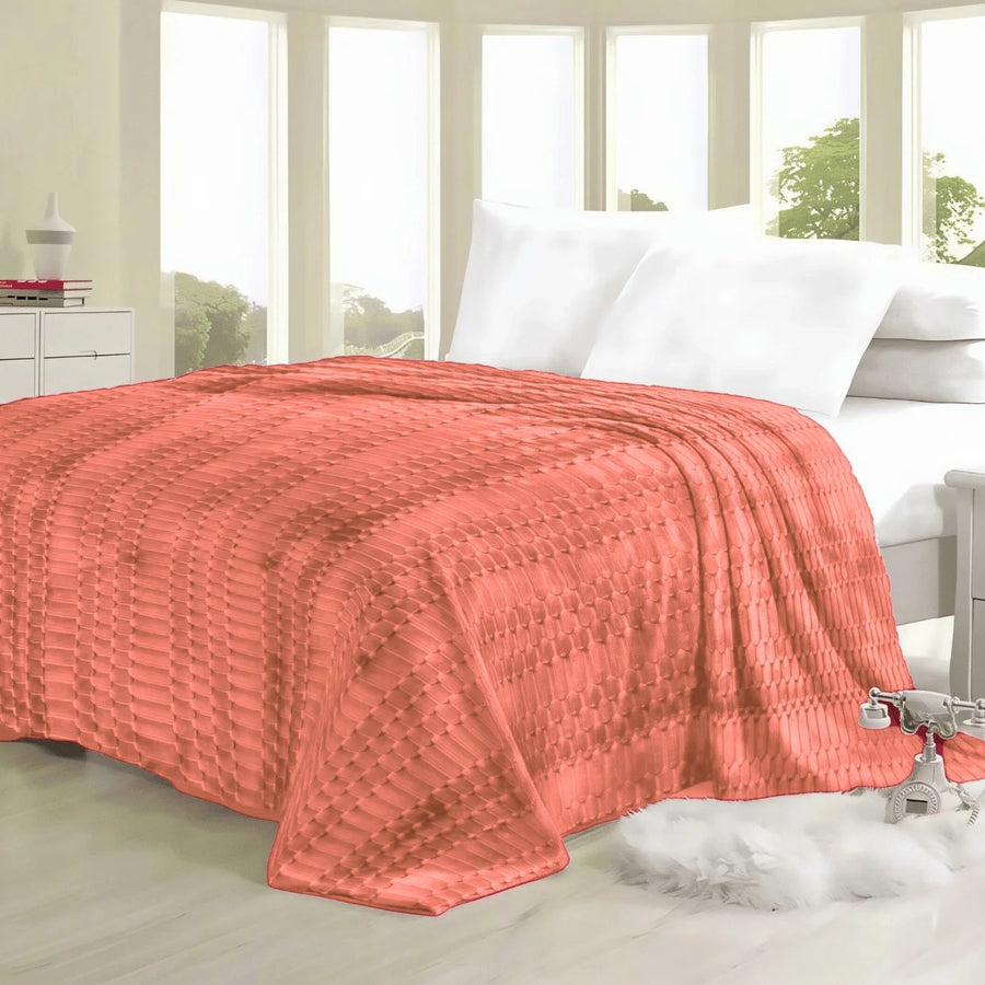 Cobija Matrimonial con Textura Soft-Touch | Manta Térmica de Relieve 180x200 cm