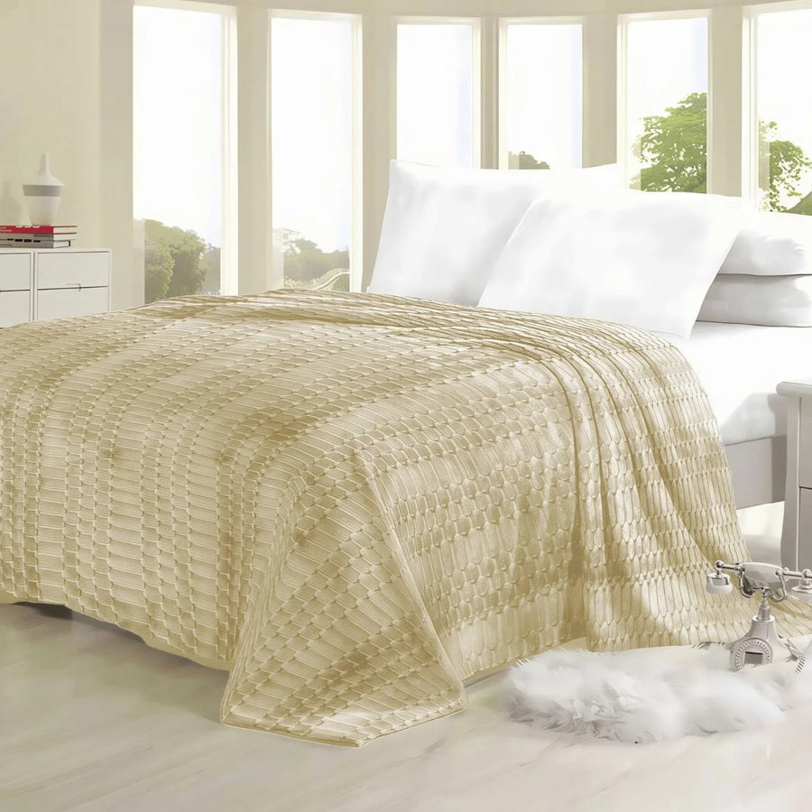 Cobija Matrimonial con Textura Soft-Touch | Manta Térmica de Relieve 180x200 cm