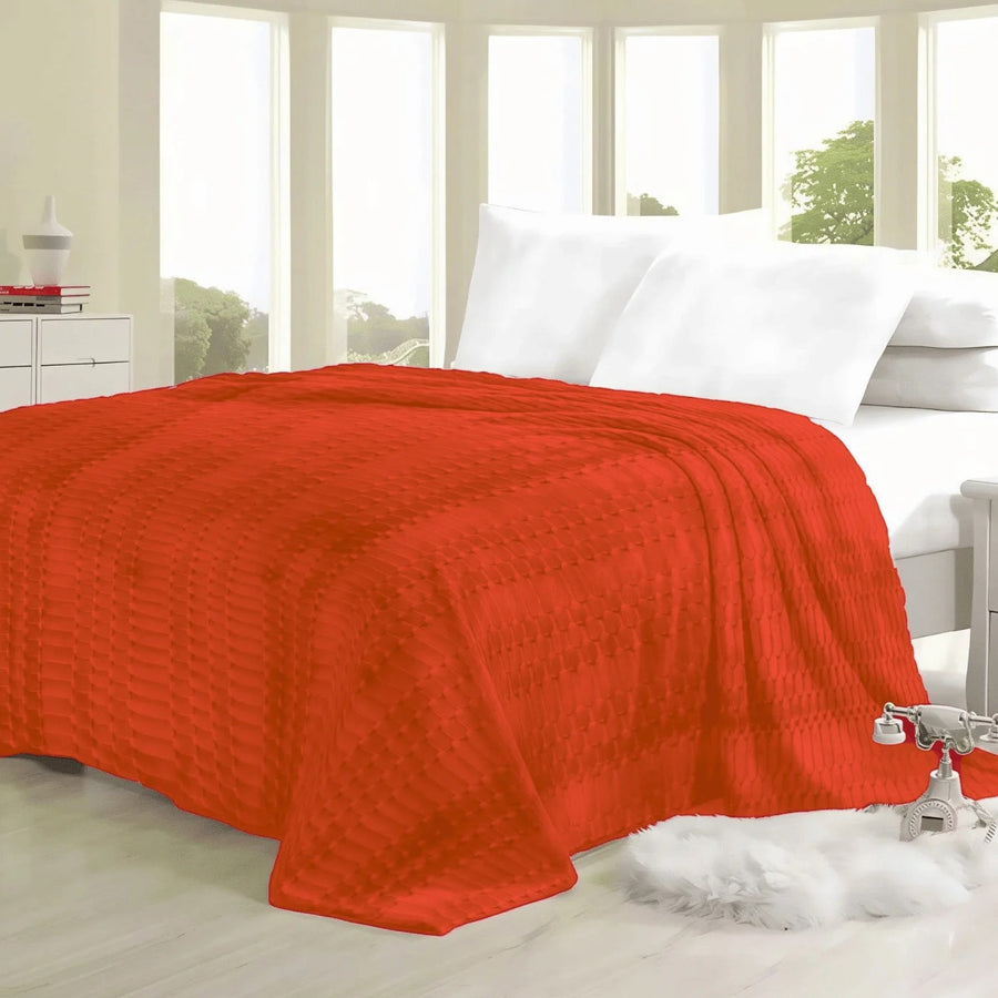 Cobija Matrimonial con Textura Soft-Touch | Manta Térmica de Relieve 180x200 cm