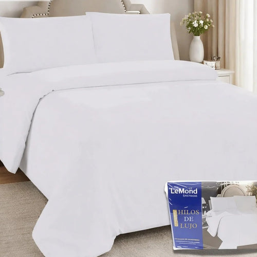 Sábanas King Lemond Elegance – Estilo Sofisticado Blanco