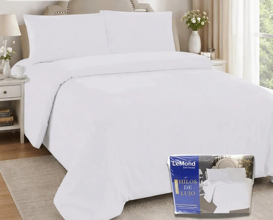 Sábanas King Lemond Elegance – Estilo Sofisticado Blanco
