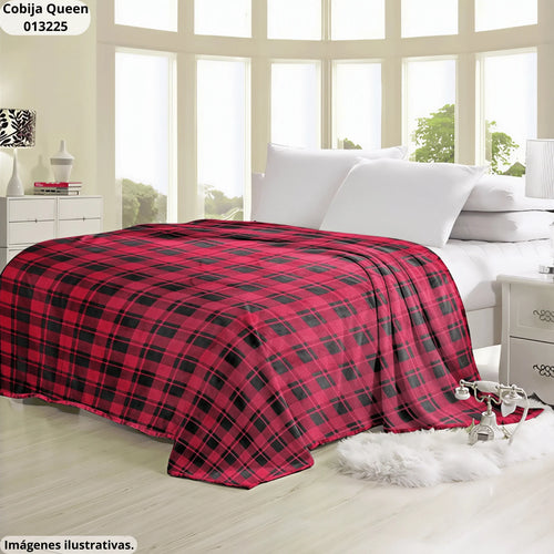 Cobija Queen Estampada Ultra Suave 200x220 cm | Manta Térmica de Poliéster Premium