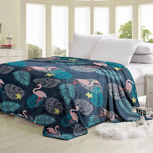 Cobija Queen Estampada Ultra Suave 200x220 cm | Manta Térmica de Poliéster Premium