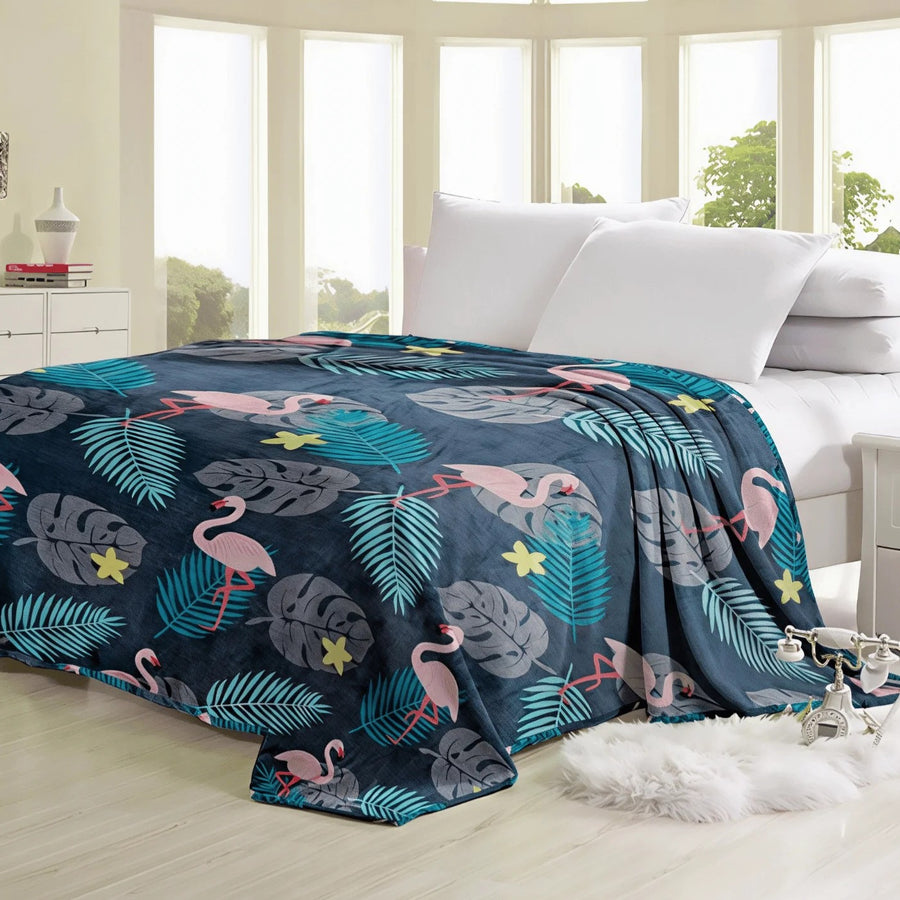 Cobija Queen Estampada Ultra Suave 200x220 cm | Manta Térmica de Poliéster Premium