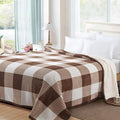 Cobija Borrego Unifaz Matrimonial 180x220 cm | Manta Suave con Textura de Rayas