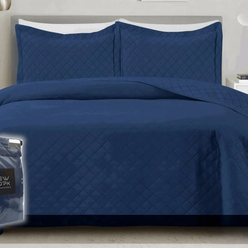 Edrecolcha King New York Azul | Diseño Moderno y Confort