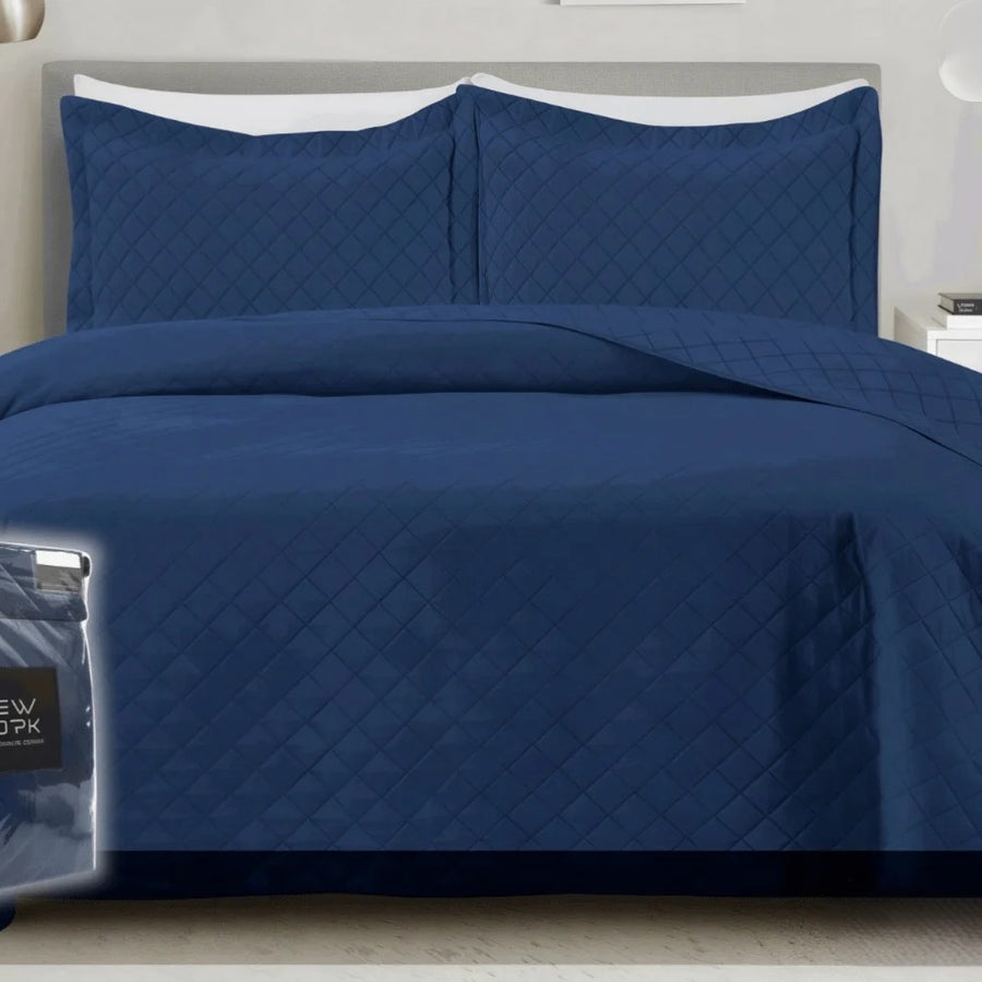Edrecolcha King New York Azul | Diseño Moderno y Confort