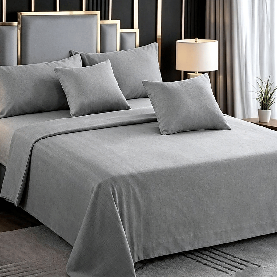 Set de Sábanas Lisas 6 Piezas King | Suavidad y Confort