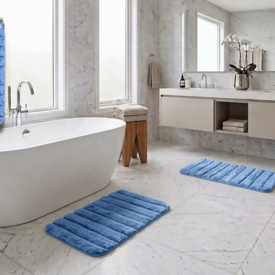 Set 2 Alfombras de Baño Faux Fur