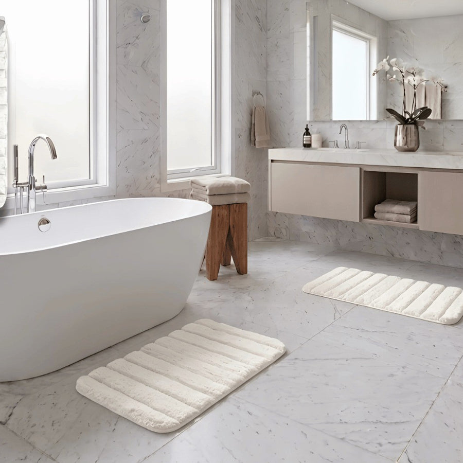 Set 2 Alfombras de Baño Faux Fur