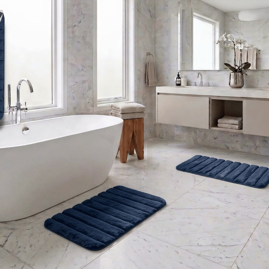 Set 2 Alfombras de Baño Faux Fur