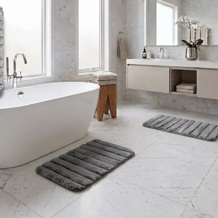 Set 2 Alfombras de Baño Faux Fur