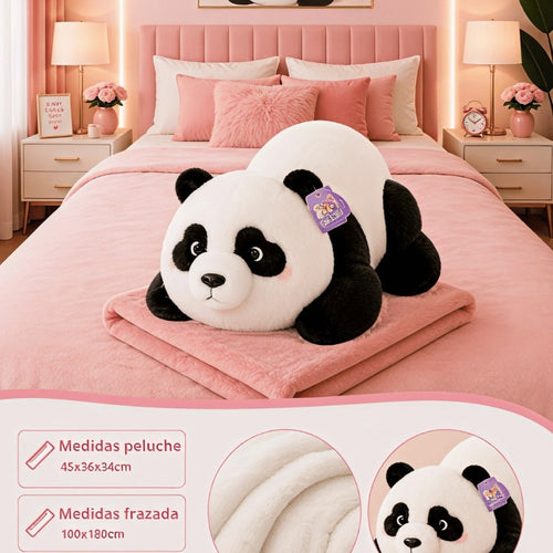 Peluche Almohada con Frazada Térmica 2 en 1 | Manta Suave de Poliéster (50x30 cm)