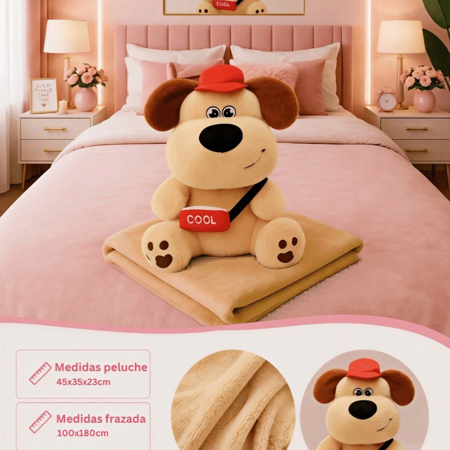 Peluche Almohada con Frazada Térmica 2 en 1 | Manta Suave de Poliéster (50x30 cm)