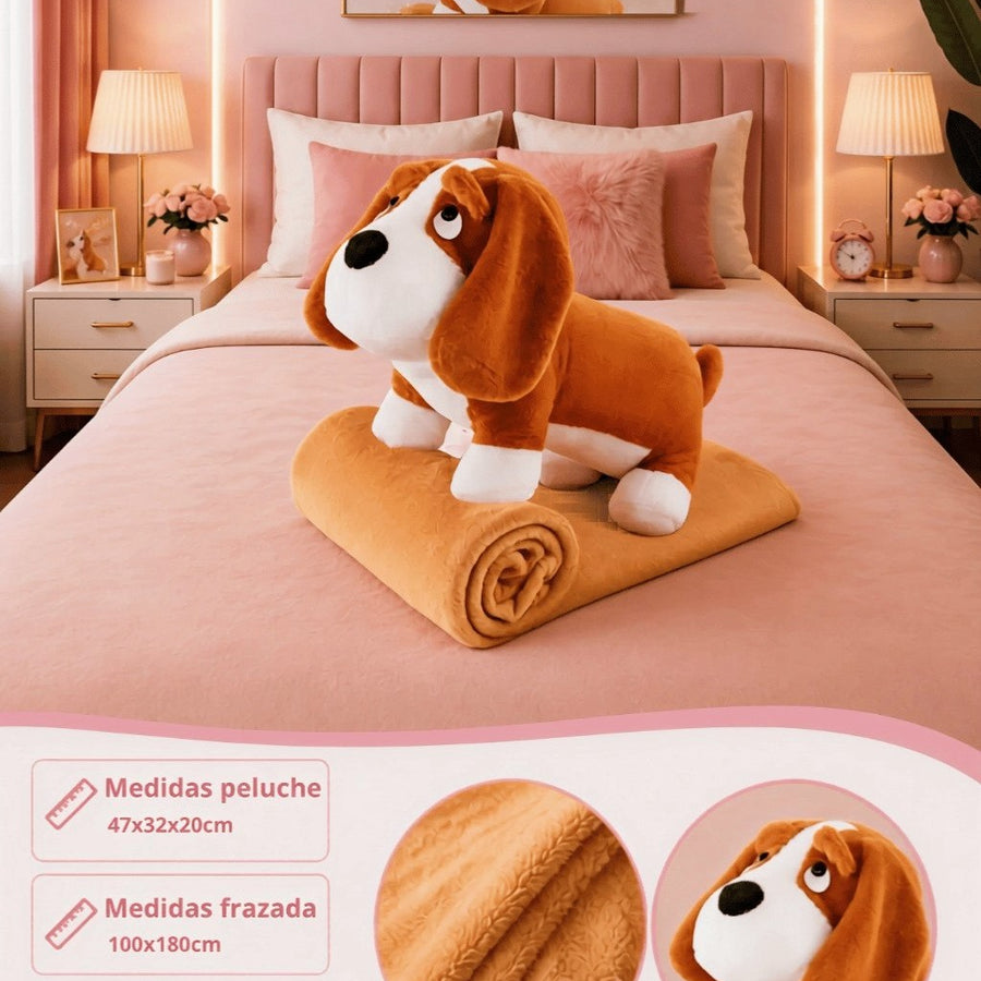 Peluche Almohada con Frazada Térmica 2 en 1 | Manta Suave de Poliéster (50x30 cm)