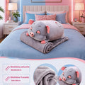 Peluche Almohada con Frazada Térmica 2 en 1 | Manta Suave de Poliéster (50x30 cm)