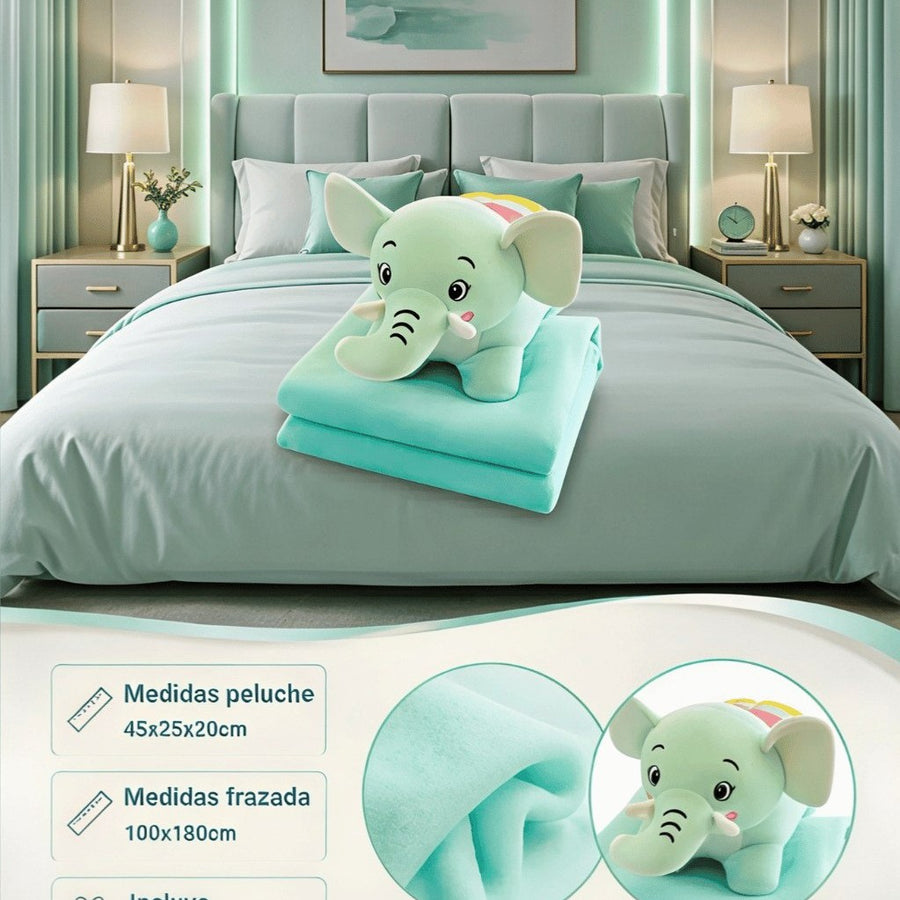 Peluche Almohada con Frazada Térmica 2 en 1 | Manta Suave de Poliéster (50x30 cm)