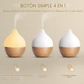 Difusor Ultrasónico Salking – Humidificador de Aromaterapia Estilo Madera con 8 Luces LED