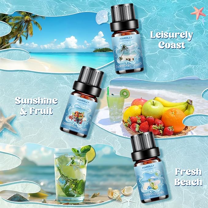 Aceites de Fragancia Premium HANOLLY – Colección Especializada (Laundry, CEO Men, Ocean & Coast)
