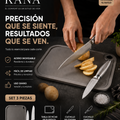 Set Cuchillos + Tabla de Cortar 3 Piezas